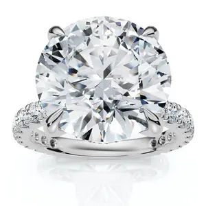 Certified 7Ct Diamond Hidden Halo Engagement Side Halo Ring Lab Grown