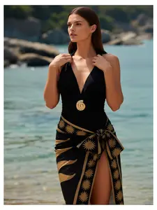 Women's Swimsuit 2 Piece - Black Swimsuits for Women with Cover Up - Quick Dry Bathing Suits - Sleeveless Swim Top & High Waisted Bikini Bottom - Beach Pool Vacation