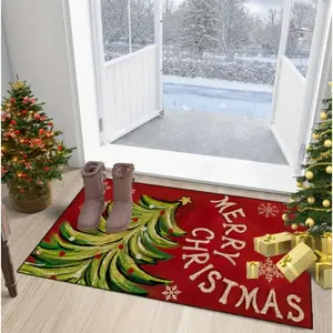 Christmas Tree Doormat Is The Perfect Choice for Indoor and Outdoor Bedroom and Outdoor Decoration, Making It An Ideal Holiday Gift