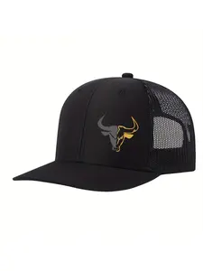 Bull Head Print Breathable Mesh Hats Summer Richardson Truck Driver Hat Men Women Outdoor Baseball Cap Fishing Peaked Caps