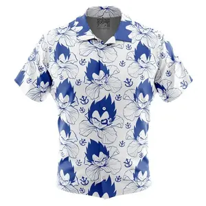 Vegeta Blue DBZ Hot Shirt 2026 Trending Shirt 2026 - Anime Tropical Hawaiian Shirt – Summer Beach Graphic Button-Up | Streetwear Vacation Shirt
