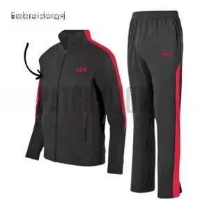 Delta Ladies Tracksuit - Heavyweight 100% Polyester Matte Brushed Tricot with Front Zipper & Contrast Color Inserts