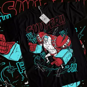 One Piece Anime T-shirt & Sweatshirt, Franky Graphic Tee, Anime Manga Lover Gifts Casual Cotton