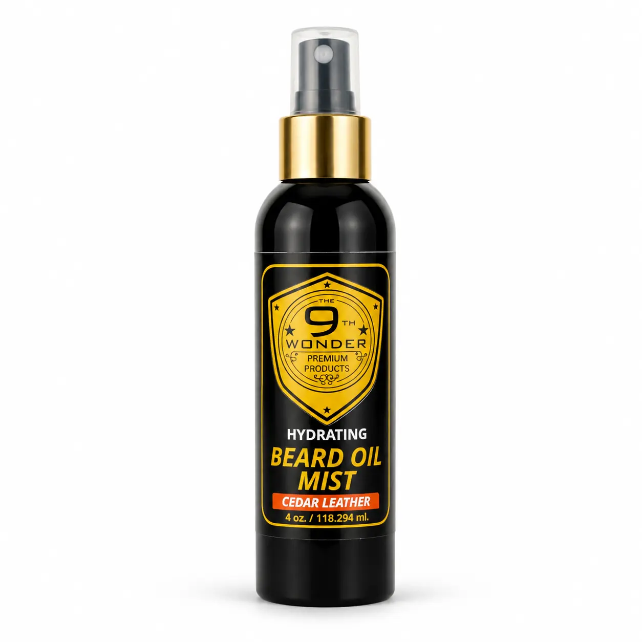 9th Wonder Hydrating Beard Oil Mist - Shiny Beard Moisturizer Organic Anti-dandruff Oil Control Moisture + Castor Oil Jojoba Blend for Comfort - Hair Care US Smoother Moisturizing, Beard Care Routine, Hair Health