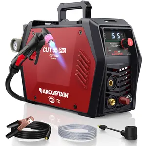 ARCCAPTAIN iControl Cut55 Pro Plasma Cutter, [APP Control] 55 Amp Non-Touch Pilot Arc 110V/220V Plasma Cutter Machine, Large LED Display and 2T/4T, 3/4 inch Maximum Cut, DC Inverter IGBT