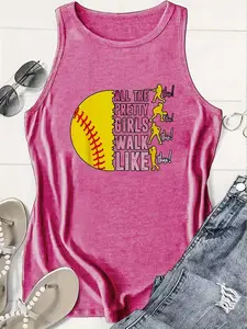 "All The Pretty Girls Walk Like This" Softball Tank Top