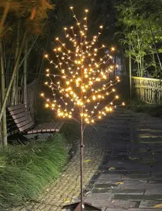 LIGHTSHARE 6.5 feet 208L LED Lighted Cherry Blossom Tree, Decorative Home Garden, Spring, Summer, Wedding, Birthday, Christmas Holiday, Party, for Indoor and Outdoor Use