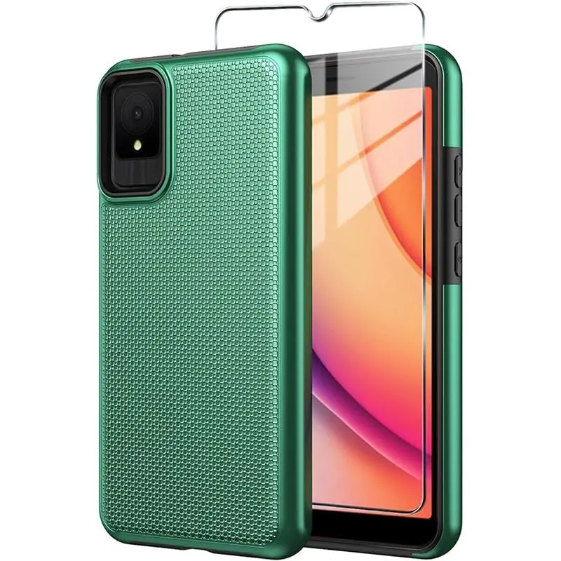 TCL K11 Phone Case with Tempered Glass Screen Protector,Dual Layer Heavy  Duty Shockproof Protection Phone Case Cover for TCL K11 Protective  Smartphone Casing Cellphone - TikTok Shop