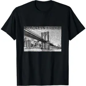 NYC Brooklyn Bridge Connecting Manhattan to Brooklyn Gift T-Shirt