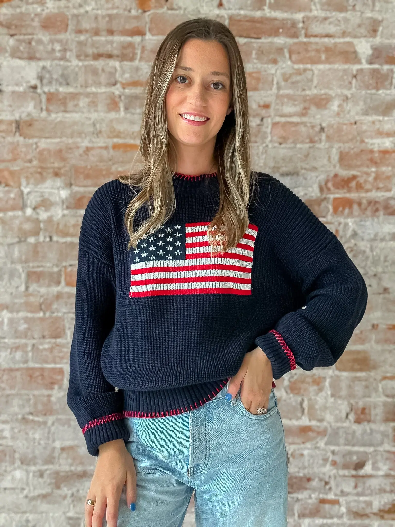 American Flag Sweater
