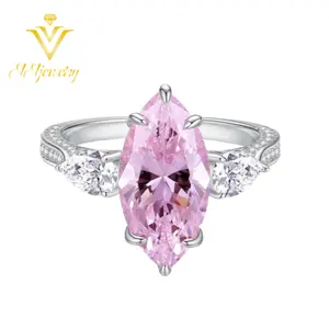 [vvjewelry]vv1713 horse eye diamond cut 8*16 7CT high carbon 925 sterling silver ring & for your love