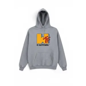 "WTF" is Happening Grey Hooded Sweatshirt