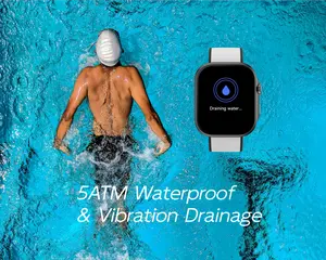 Smartwatch with 1.99-inch 800-nit AMOLED screen, 60Hz high refresh rate, dual-core processor, dual-screen design, 5ATM water resistance, Bluetooth calling, 12-day battery life, and blood pressure monitoring.