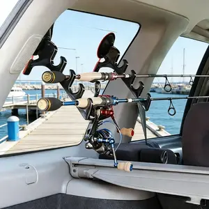 6pcs Strong Suction Cup Fishing Rod Holder, Car Interior Fishing Pole Storage Organizer