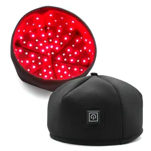 Infrared And Red Light Therapy Hair Growth Cap LED Treatment Helmet Black