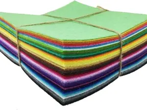 42pcs 6 x 6 inches Felt Fabric Sheet, Assorted Color, Felt Pack Craft Squares Nonwoven, (15cm x 15cm)