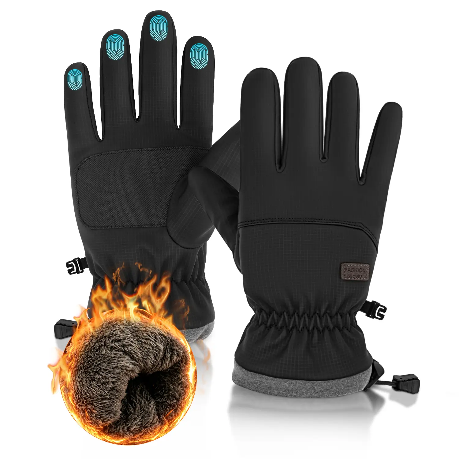 Outly Unisex Winter Waterproof Sports Gloves, Warm Windproof Ski Gloves with Thermal Lining, Touchscreen & Anti-Slip Grip for Cold Weather Skiing, Driving