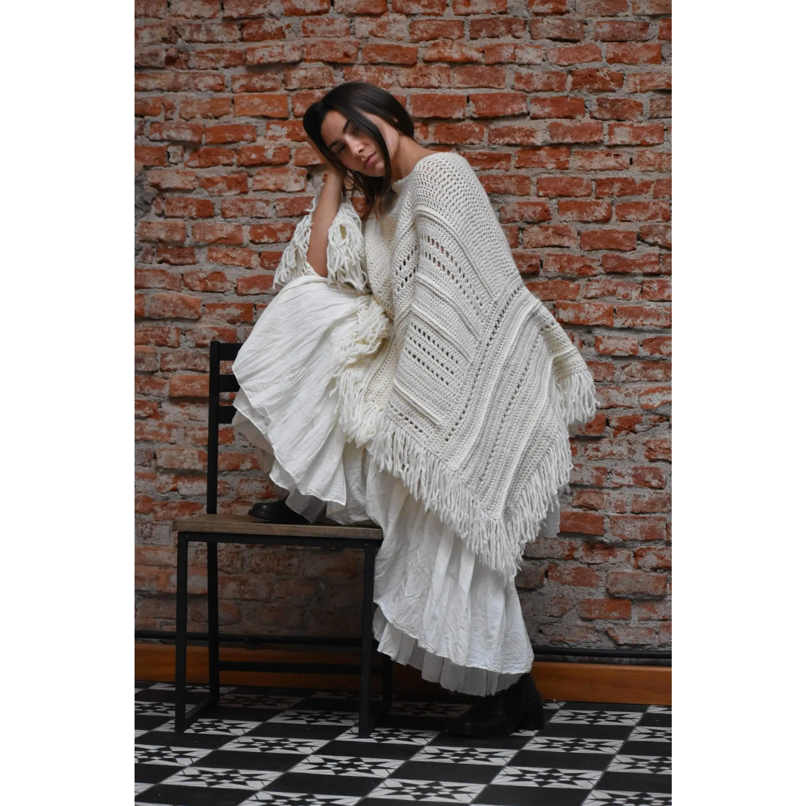 Luxury Uruguayan Merino Wool Poncho