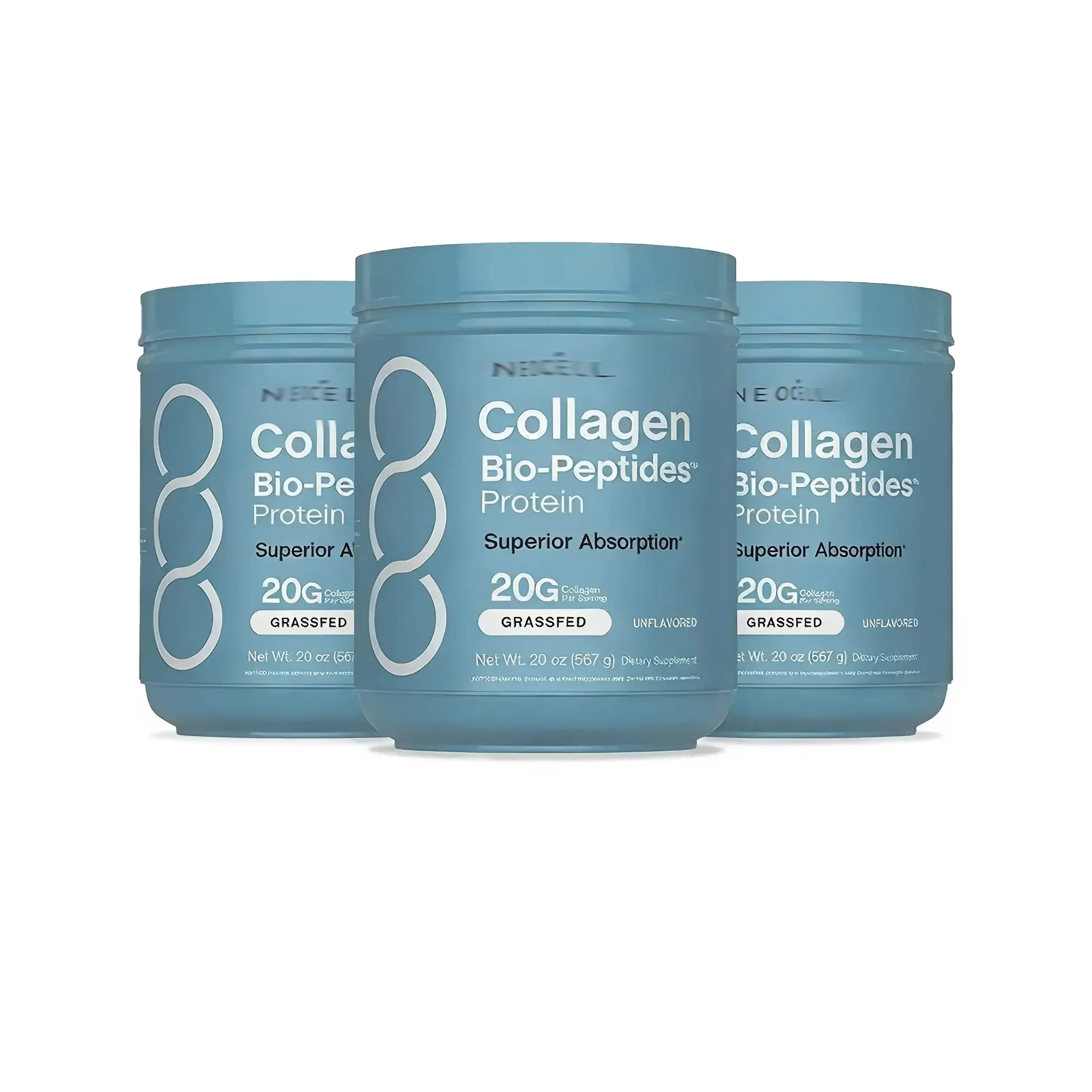 NeoCell Collagen Peptides Powder 20oz Grass Fed Hydrolyzed Protein Supplement 18 Amino Acids Unflavored Keto Friendly Edible Dietary Fitness Beauty Hair