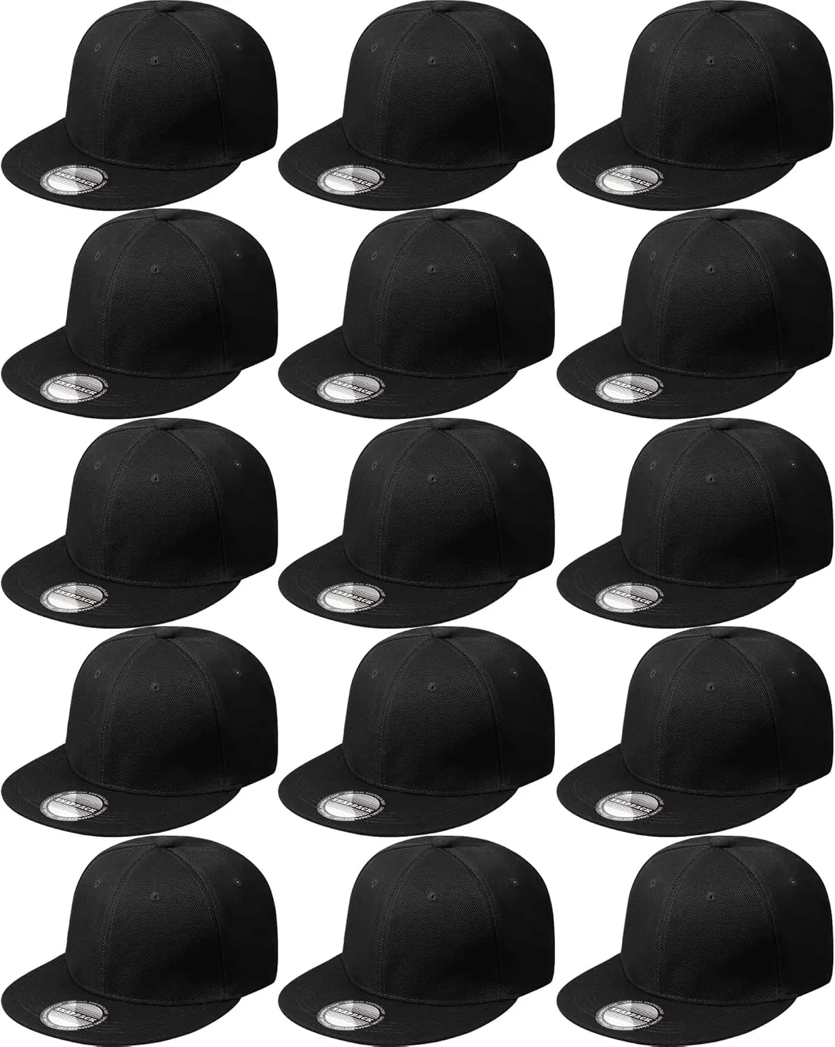 15 Pack Snapback Hats for Men  Hop Style Solid Baseball Hats Adjustable Snapback Cap Flat Brim Baseball Caps