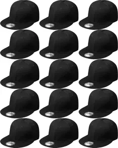 15 Pack Snapback Hats for Men  Hop Style Solid Baseball Hats Adjustable Snapback Cap Flat Brim Baseball Caps