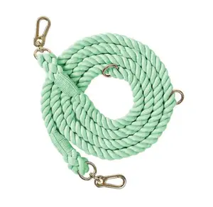Dog Leash Braided Rope 7ft- Mint