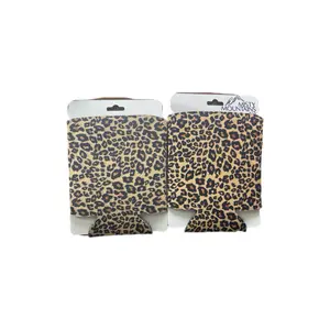 Leopard Drink Can Coozie, Kitchenware-Drinkware Accessory