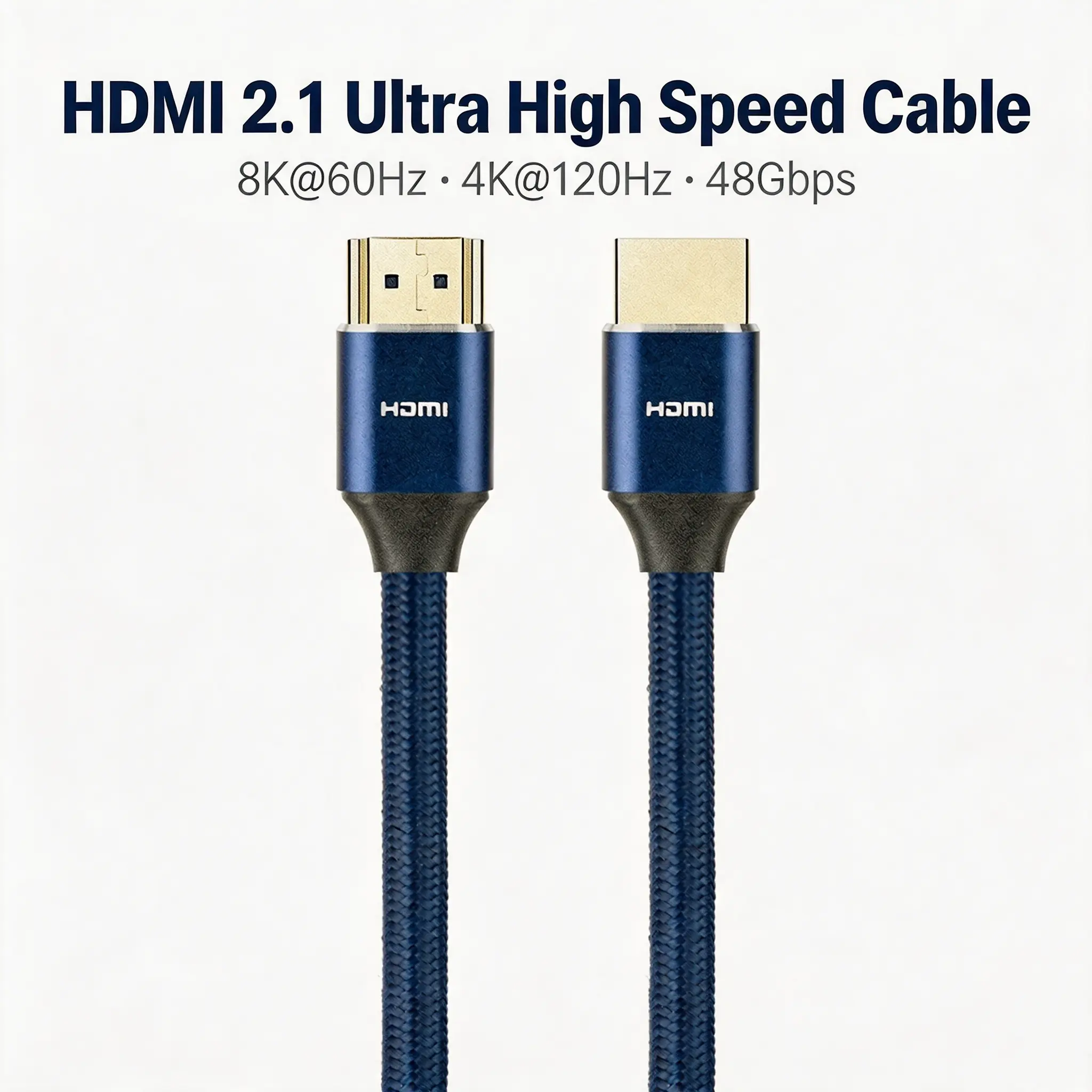 Xtrempro HDMI 2.1 Cable 8K@60Hz 4K@120Hz 48Gbps Ultra High Speed Braided Cord with eARC Dolby Atmos VRR ALLM, Gold-Plated HDMI Cord for PS5 Xbox TV Monitor