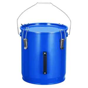Automotive 6 Gal Fryer Grease Bucket, Steel Oil Disposal Caddy with Rust-Proof Coating, Hot Cooking Oil Transport Container for Fryer, Includes Lid & Lock Clips & Filter Bag Engine & Transmission Repair Tools