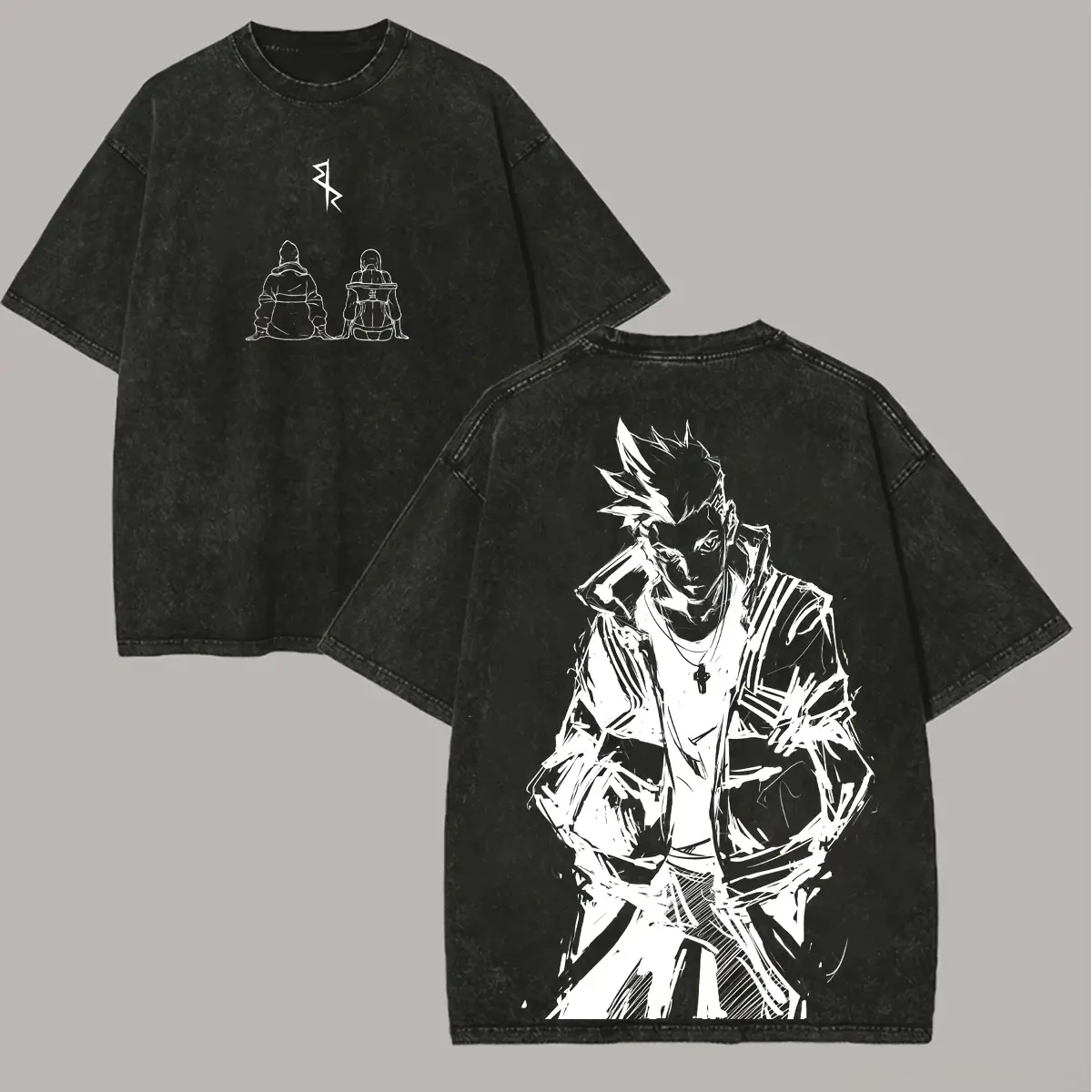 Men's Cyberpunk Edgerunners T-Shirt, Classic Casual Streetwear Round Neck Tee with Anime Printed Art for a Personalized Look, Retro Fun, Playful, All Seasons, Shortsleeve, Tshirt, Casual Fit, Cotton, Aesthetics, Relaxed Cut, Playful Look, Do Not Dry Clean