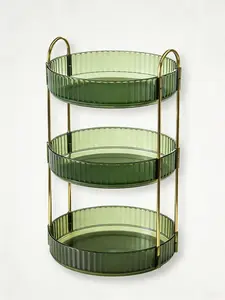 360° Rotating Makeup & Skincare Storage Tower - Large Capacity! Comes, Spinning Perfume Organizer, and Triple - Tier Design for Easy Access. product organization room