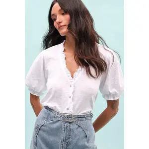 Goldie Tees Evelyn Blouse in White