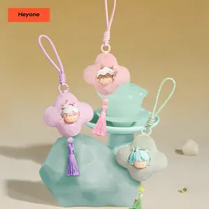 Heyone MIMI Neo-Chinese Style Records Of Splendor Series Sachet Pendant Blind Box Plush Art Toy Plush Keychain Official Vinyl Face Fluffy Bag Charm, Cute Collectible Pendant for Backpack Stuffed Animal Gifts Cute Stuffies