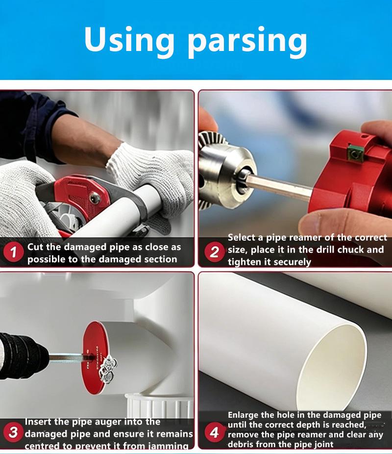 6pcs Multi-Size Plastic Pipe Fitting Reamer Kit with Carbide Tips Cutter - PVC Drill Cutting Metal Rotary Tool for Plumbing Tasks, Reusable for 0.5", 0.75", 1", 1.5", 2", 3", 4" Pipes 6pcs Multi-Size Plastic Pipe Fitting Reamer Kit with Carbide Tips Cutter - PVC Drill Cutting Metal Rotary Tool for Plumbing Tasks, Reusable for 0.5", 0.75", 1", 1.5", 2", 3", 4" Pipes