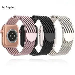 3-Pack Stainless Steel Magnetic Watch Bands for Apple Watch, Metal Strap 38-49mm Series 4-11 SE Ultra/Ultra 3