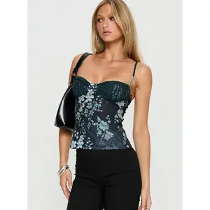 Cacy Cami Top Navy Floral