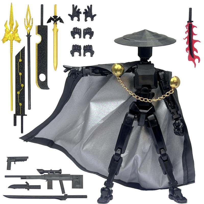 Assembly Completed T13 Action Figures,Dummy 13 Action Figure, Robo 13 3D Printed Action Figure - The Ultimate Hero for Action-Packed Playtime, 5.2 Inch (Swordsman)