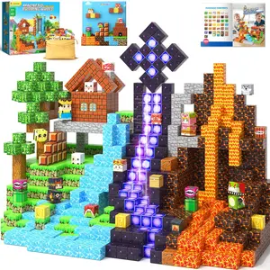 200PCS-Magnetic Building Blocks with Drawstring Bag STEM Montessori Christmas Children Toys Gift Set