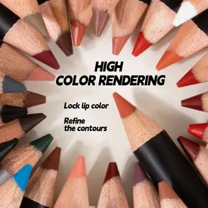 30pcs Multifunctional Lip Liner Pencil Set, 30 Colors Eyeliner Brow Pen, Long-Lasting Smudge-Proof Makeup, Easy Application