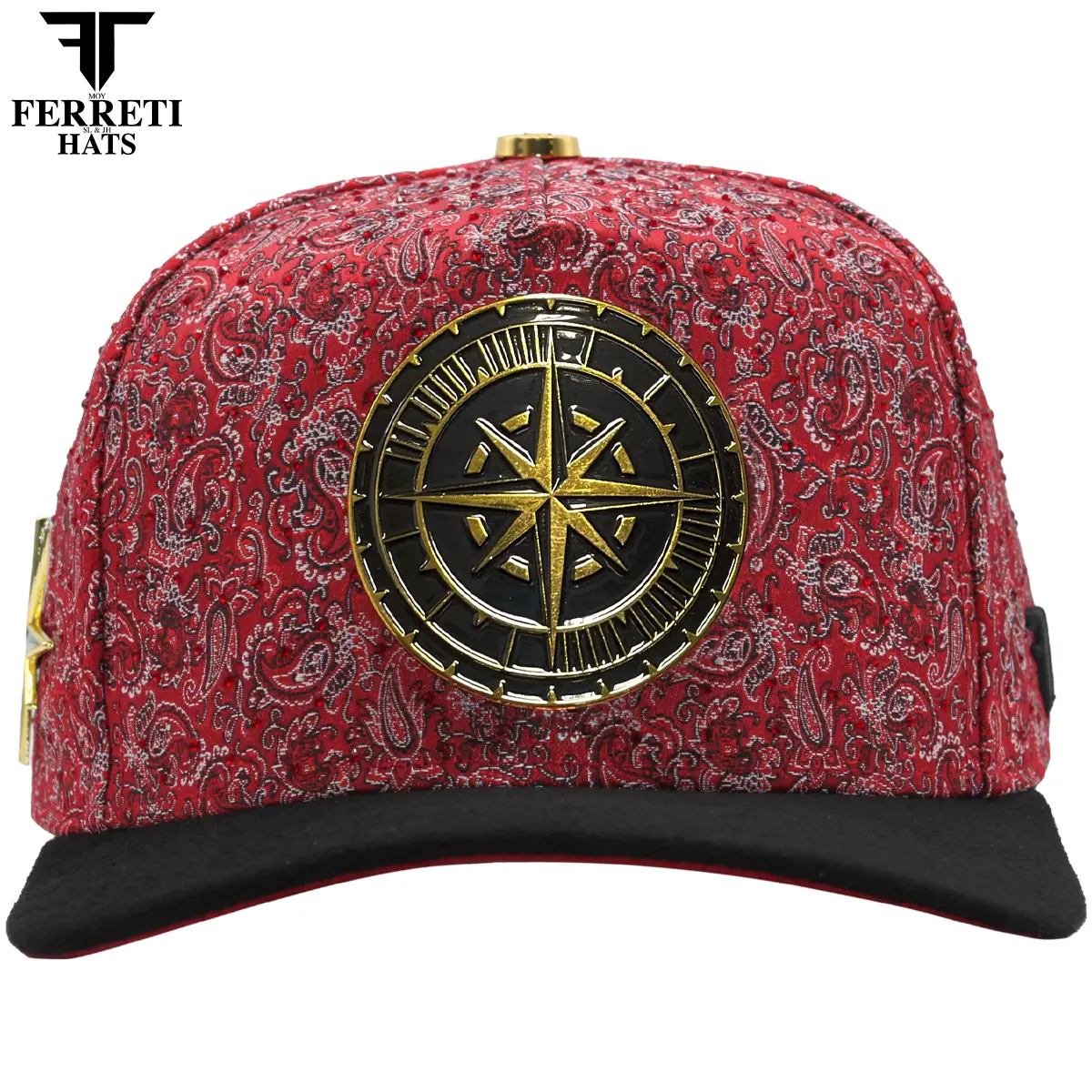 FERRETI HATS PREMIUM FT202 Royal Compass Baseball Cap For Men
