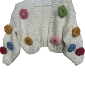 Women's Rose Cardigan Sweater - Knitwear for Fall - Womenswear