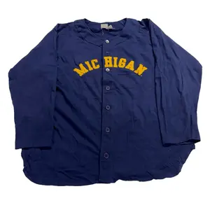 Michigan Long-Sleeve Baseball Jersey