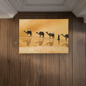 Begin Home Decor CODM172459K2PW 17 x 24 in. Walking in the Desert Doormat - Indoor Outdoor Home Decor