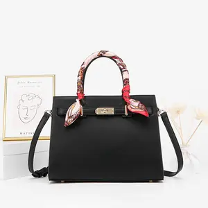 Leather Handbag with Detachable Shoulder Strap