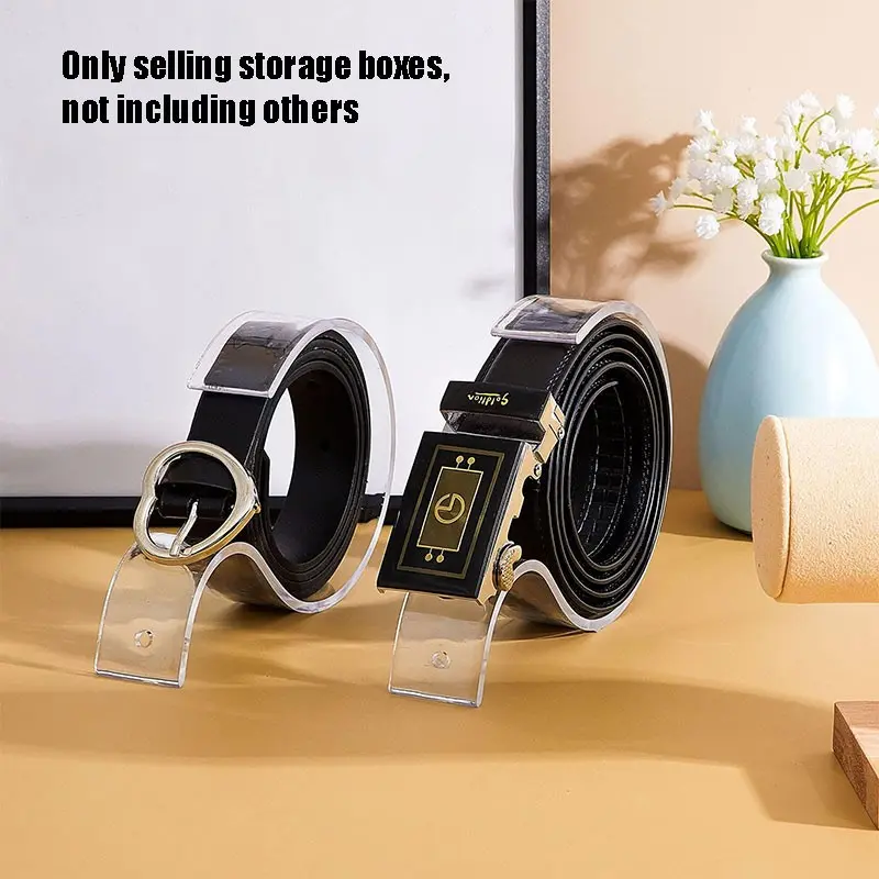 Acrylic Belt Display Rack, Space-Saving Closet Organizer, Accessory Holder, Ideal for Store Showcase or Home Use, Available in 10/5/1 Pieces