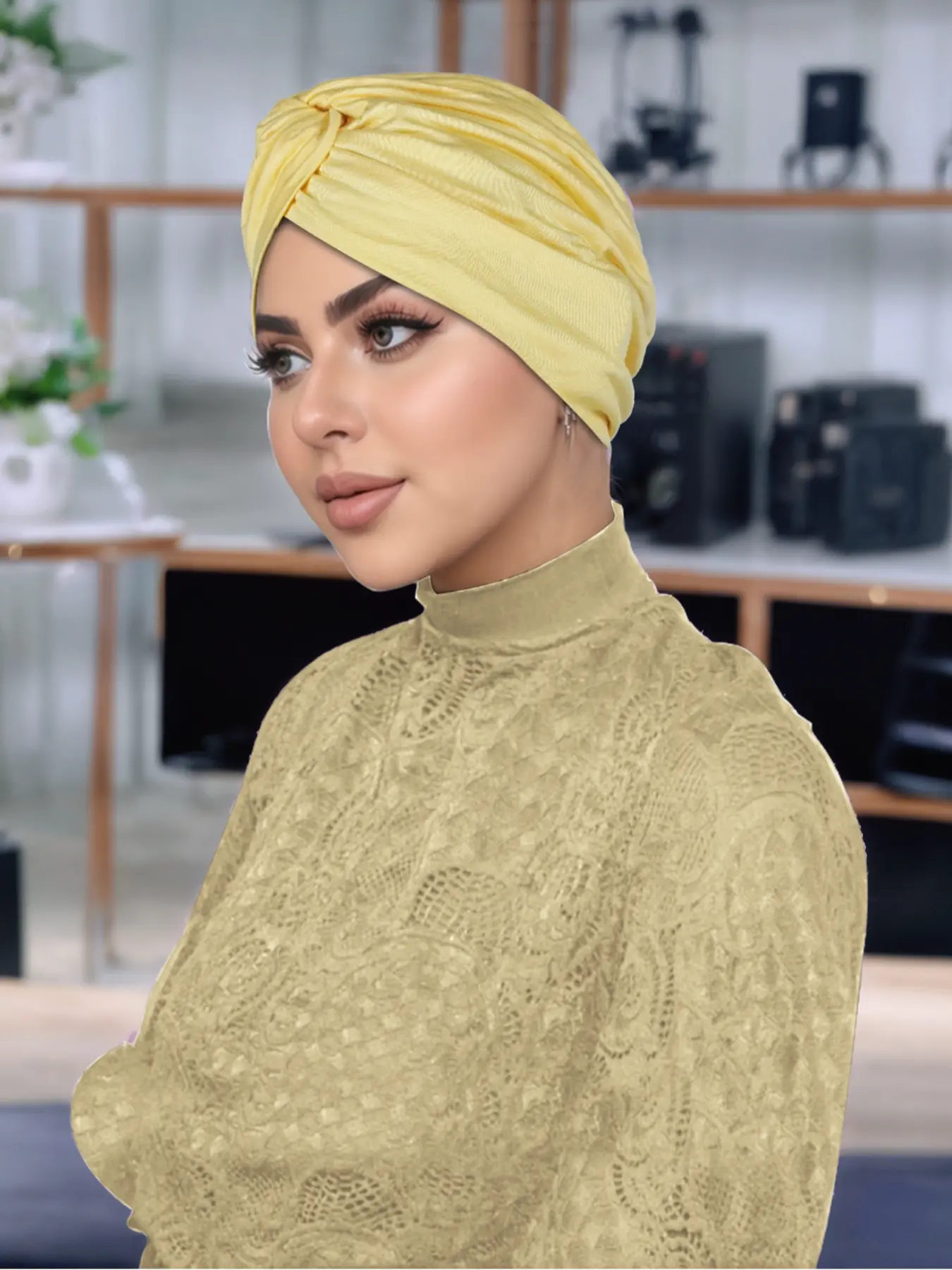 Elegant Muslim Style Modesty Headscarf Cap, Simple Fashion Twist Knot Design, Multi-Color Options, Perfect for Daily Wear and Religious Occasions, Turban Hijab