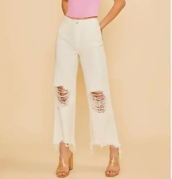 White Distressed Jeans