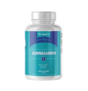 Santo Remedio Ashwagandha, Stress Support, Dietary Supplement, 1000 mg Per Serving, 180 Capsules, No Artificial Flavors, No Artificial Colors, Sugar & Sodium Free, Vegetarian
