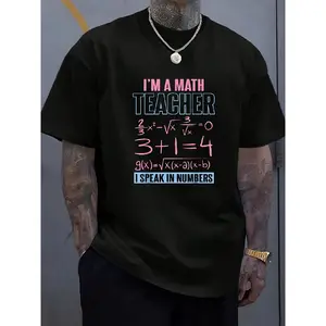 Math Teacher Mathematics First Day Of School T-Shirt - Graphic Tees Men Summer ClothesSummer Tops Same Style for Men and Women 2026 Summer Short-sleeved Printed T-shirt 180G
