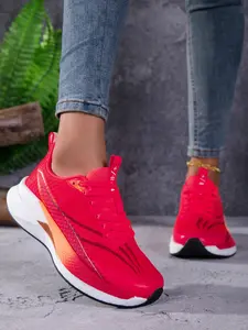 Summer New Couple Fluorescent Sports Shoes, Thick Sole Lightweight Breathable Running Shoes, Comfortable Soft Walking Shoes, Stretch Knit Shoes, Breathable Running Sneakers, Trendy Running Shoes
